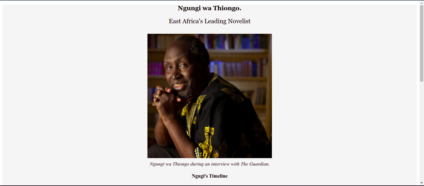 Ngungi Tribute